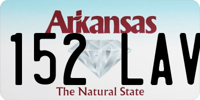 AR license plate 152LAV