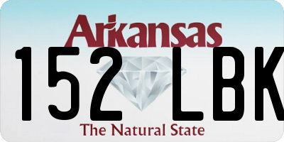 AR license plate 152LBK