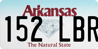 AR license plate 152LBR