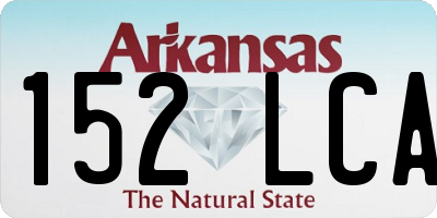 AR license plate 152LCA