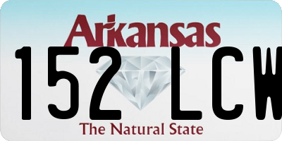 AR license plate 152LCW