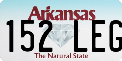 AR license plate 152LEG