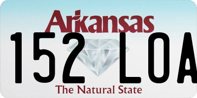 AR license plate 152LOA