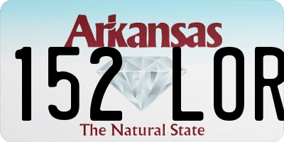 AR license plate 152LOR