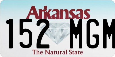 AR license plate 152MGM