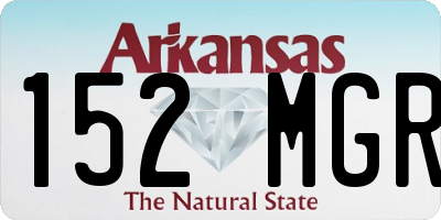 AR license plate 152MGR