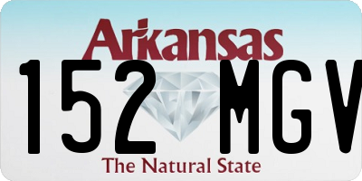 AR license plate 152MGV
