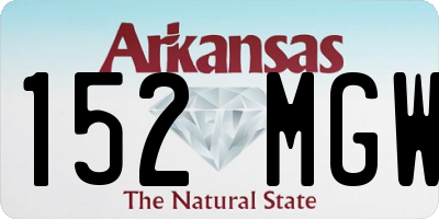AR license plate 152MGW