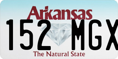 AR license plate 152MGX