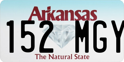 AR license plate 152MGY