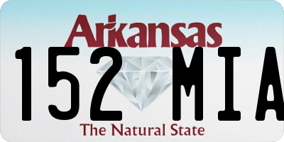 AR license plate 152MIA