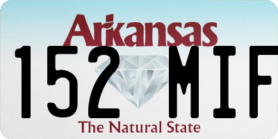 AR license plate 152MIF