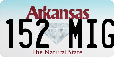 AR license plate 152MIG