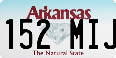 AR license plate 152MIJ