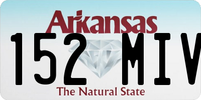 AR license plate 152MIV