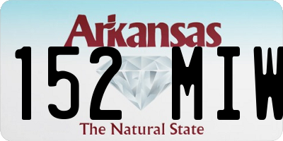 AR license plate 152MIW