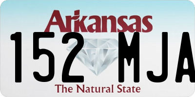 AR license plate 152MJA