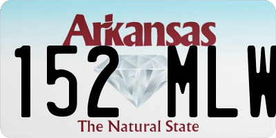 AR license plate 152MLW