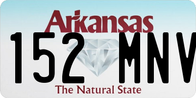 AR license plate 152MNV