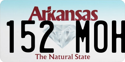 AR license plate 152MOH