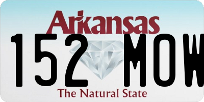 AR license plate 152MOW