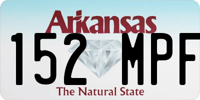 AR license plate 152MPF