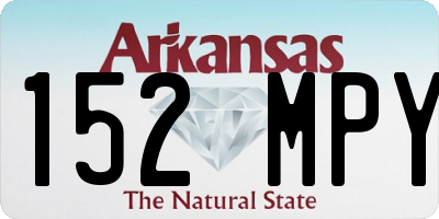 AR license plate 152MPY
