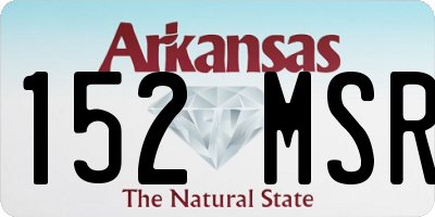 AR license plate 152MSR