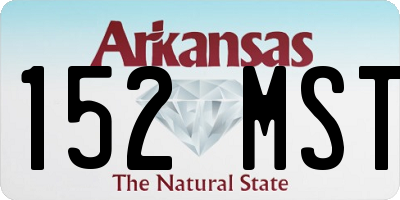 AR license plate 152MST