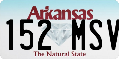 AR license plate 152MSV