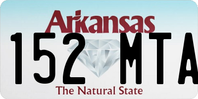 AR license plate 152MTA