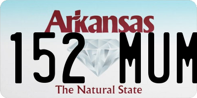 AR license plate 152MUM