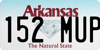 AR license plate 152MUP