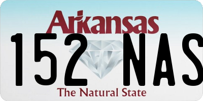 AR license plate 152NAS