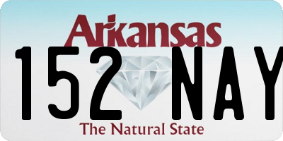 AR license plate 152NAY
