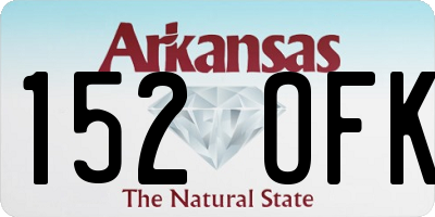 AR license plate 152OFK