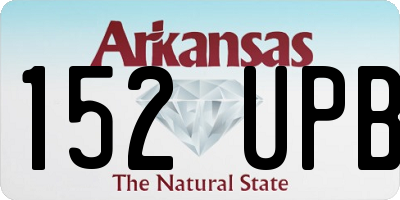 AR license plate 152UPB