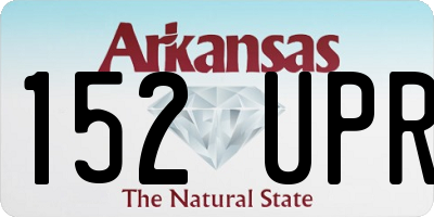 AR license plate 152UPR