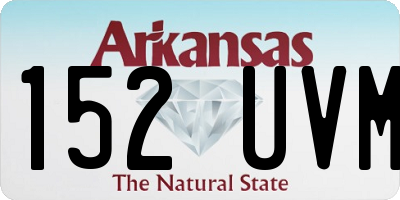 AR license plate 152UVM