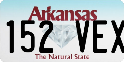 AR license plate 152VEX