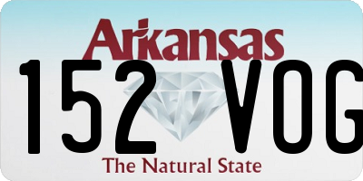 AR license plate 152VOG