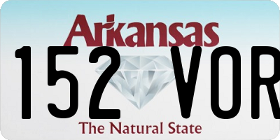 AR license plate 152VOR