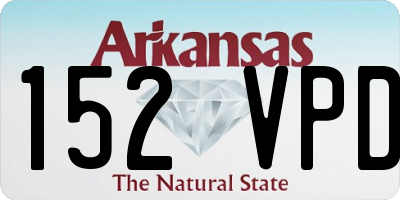 AR license plate 152VPD