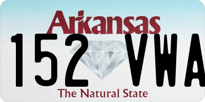 AR license plate 152VWA