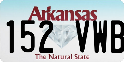AR license plate 152VWB