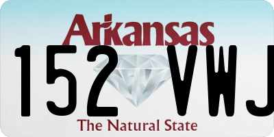 AR license plate 152VWJ
