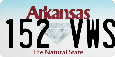 AR license plate 152VWS