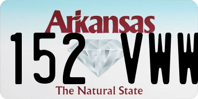 AR license plate 152VWW