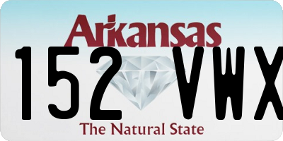 AR license plate 152VWX