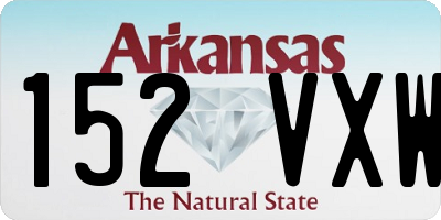 AR license plate 152VXW